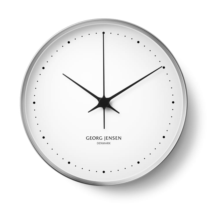 Koppel seinäkello valkoinen-ruostumaton teräs - Ø 30 cm - Georg Jensen