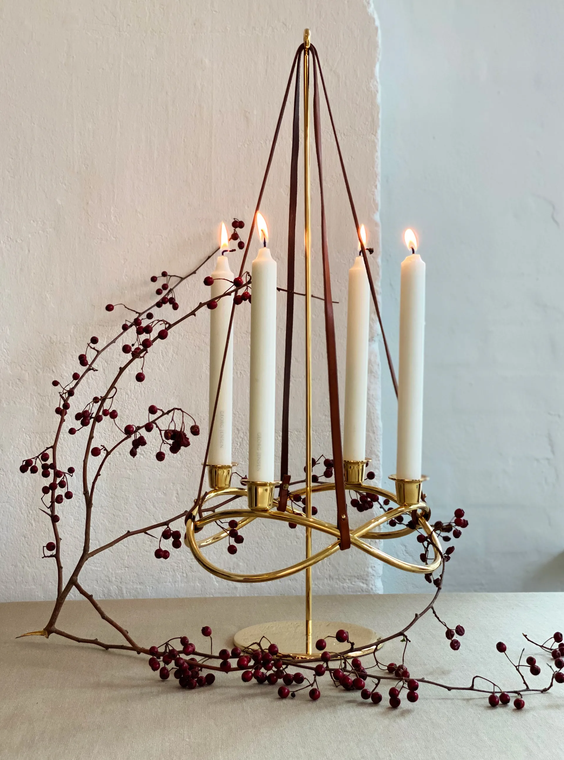 Season kynttilänjalka Ø26 cm, kullattu Georg Jensen