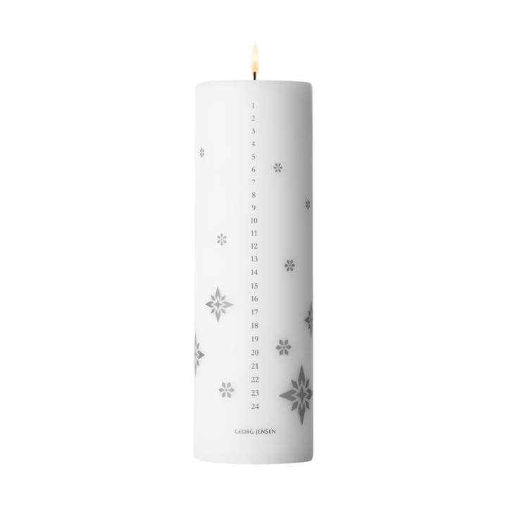 Vuoden 2024 kalenterikynttilä 25 cm - Silver - Georg Jensen