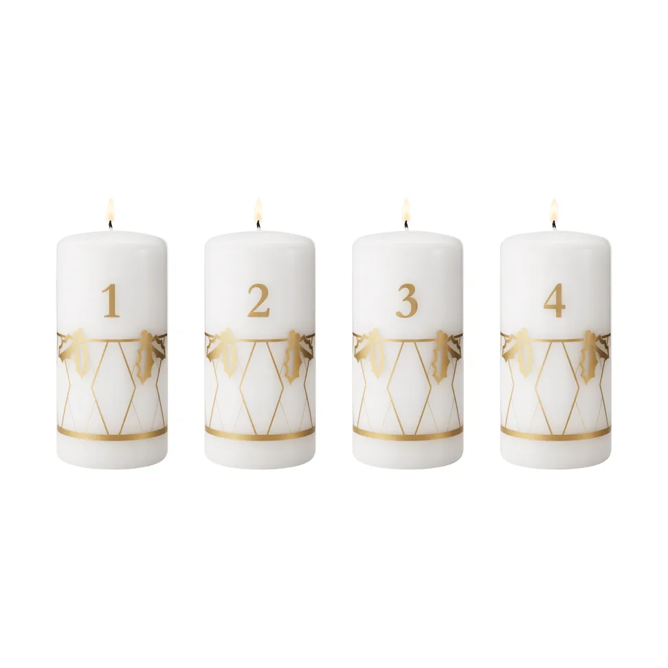 vuoden 2026 adventtikynttilä, Kultapainatus, 4 osaa Georg Jensen