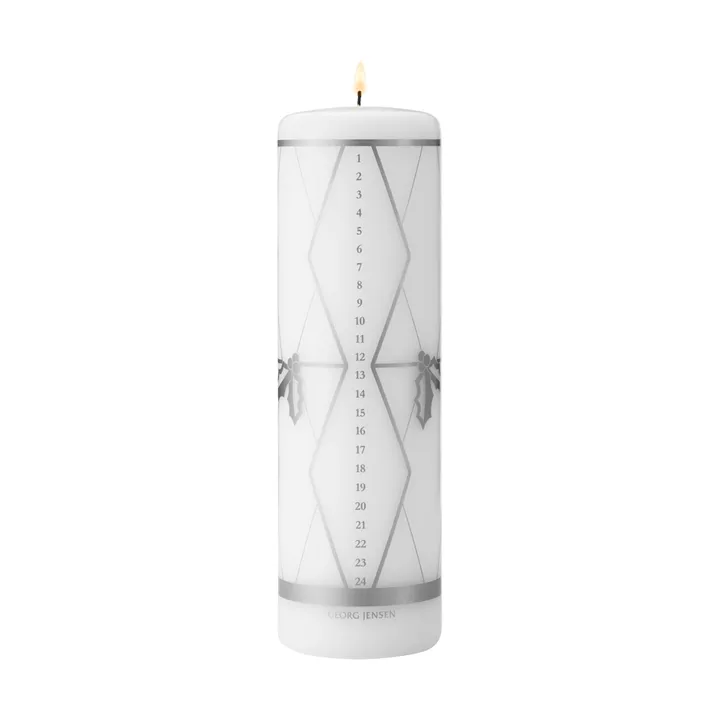vuoden 2026 kalenterikynttilä - hopeapainatus - Georg Jensen