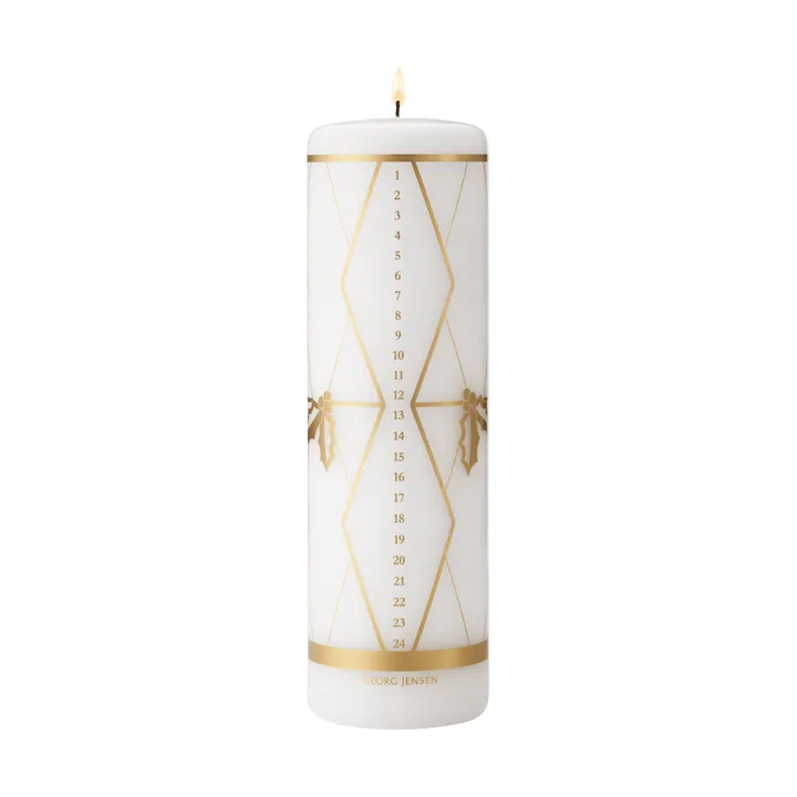 vuoden 2026 kalenterikynttilä - kultapainatus - Georg Jensen