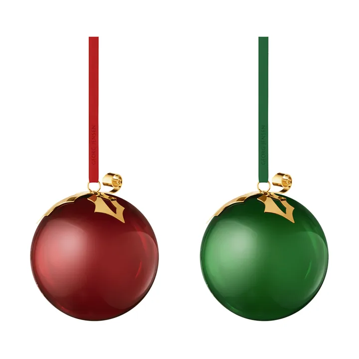 vuoden 2026 lasipallo - Punavihreä, 2 osaa - Georg Jensen
