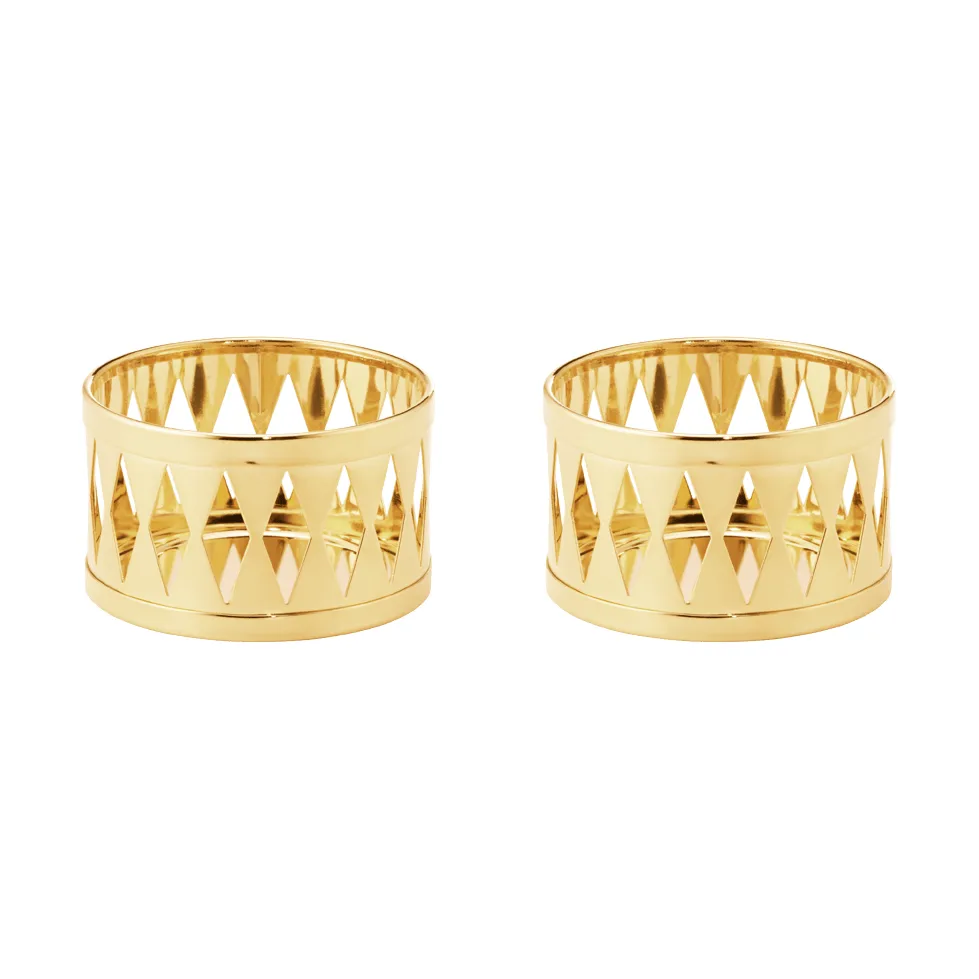 vuoden 2026 tuikkukynttilänjalka, Kulta, 2-pack Georg Jensen