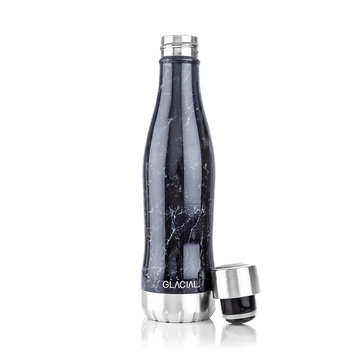 Glacial vesipullo 400 ml, Black marble Glacial