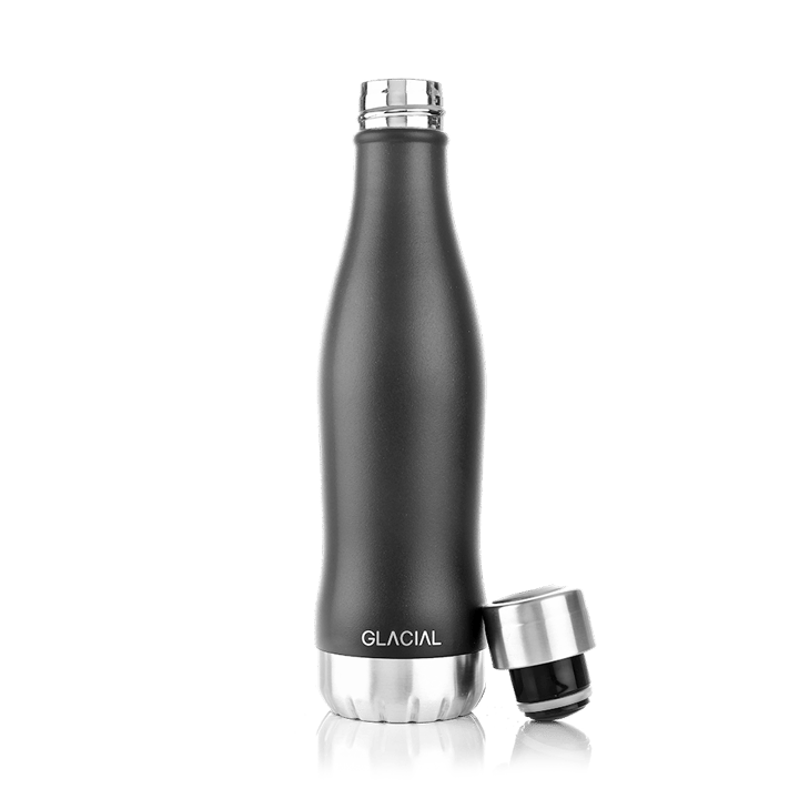 Glacial vesipullo 400 ml, Matte black Glacial