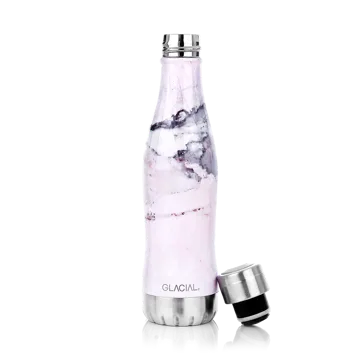 Glacial vesipullo 400 ml - Pink marble - Glacial