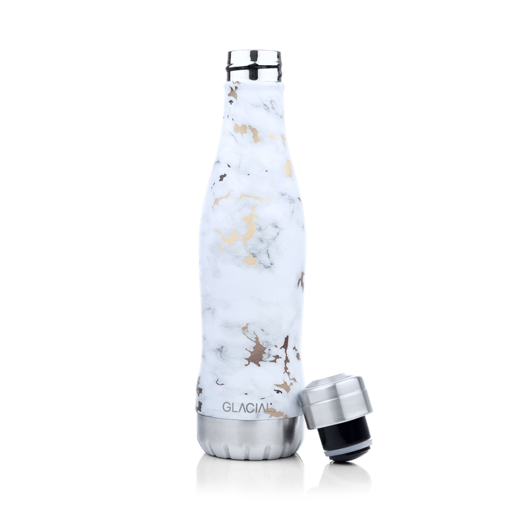 Glacial vesipullo 400 ml, White golden marble Glacial