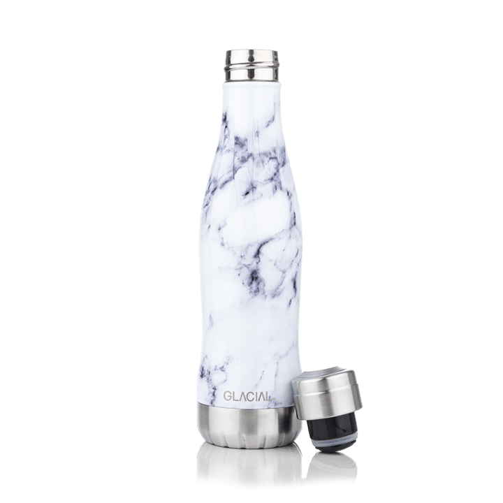 Glacial vesipullo 400 ml, White marble Glacial