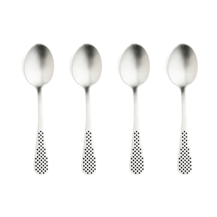 Classic kahvilusikka - Ruostumaton teräs, 12,5 cm, 4 kpl - Global