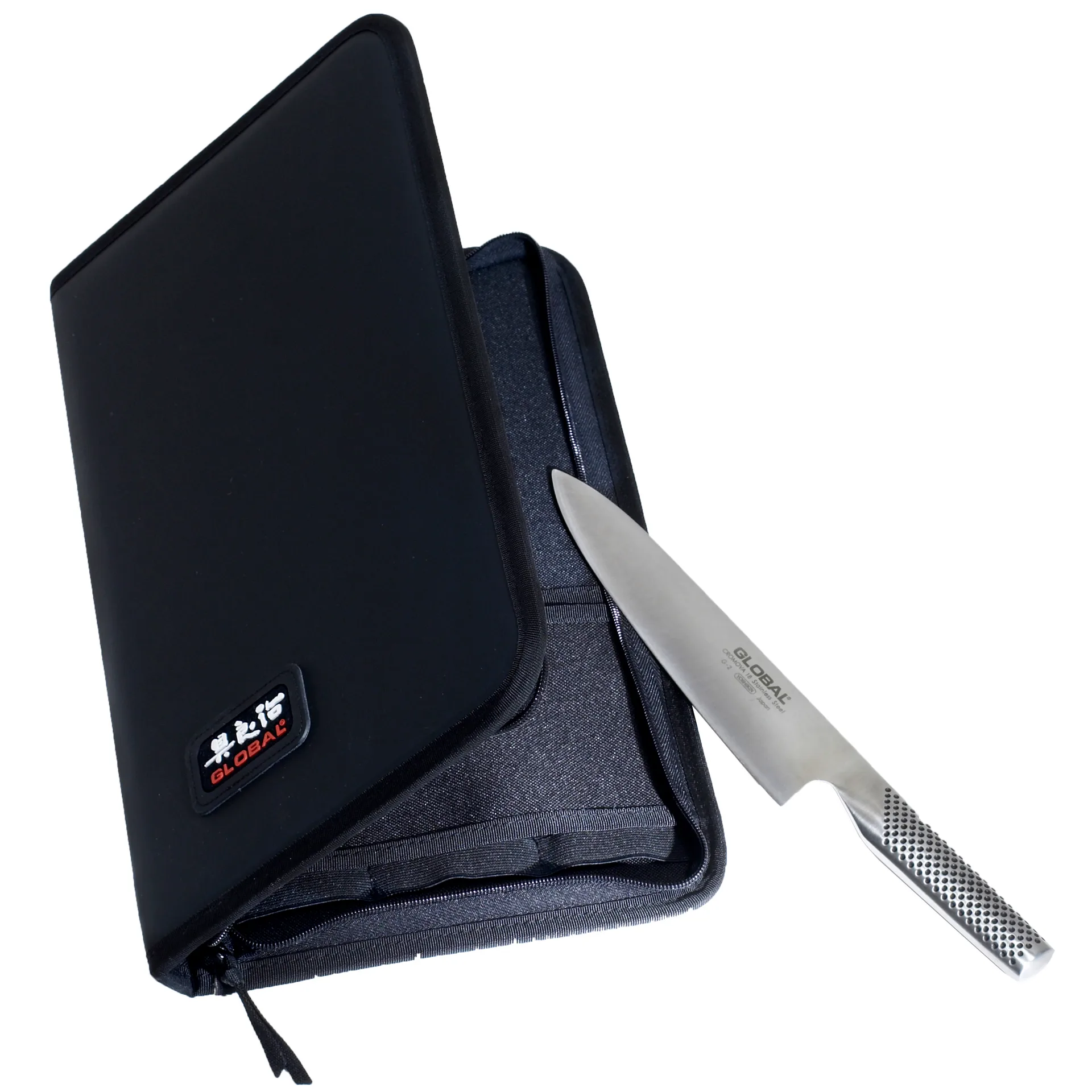 Global G-666/07 vetoketjullinen veitsikotelo, 7 taskua Global