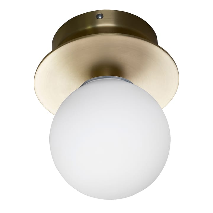 Art Deco IP44 seinävalaisin/kattovalaisin, Harjattu messinki Globen Lighting