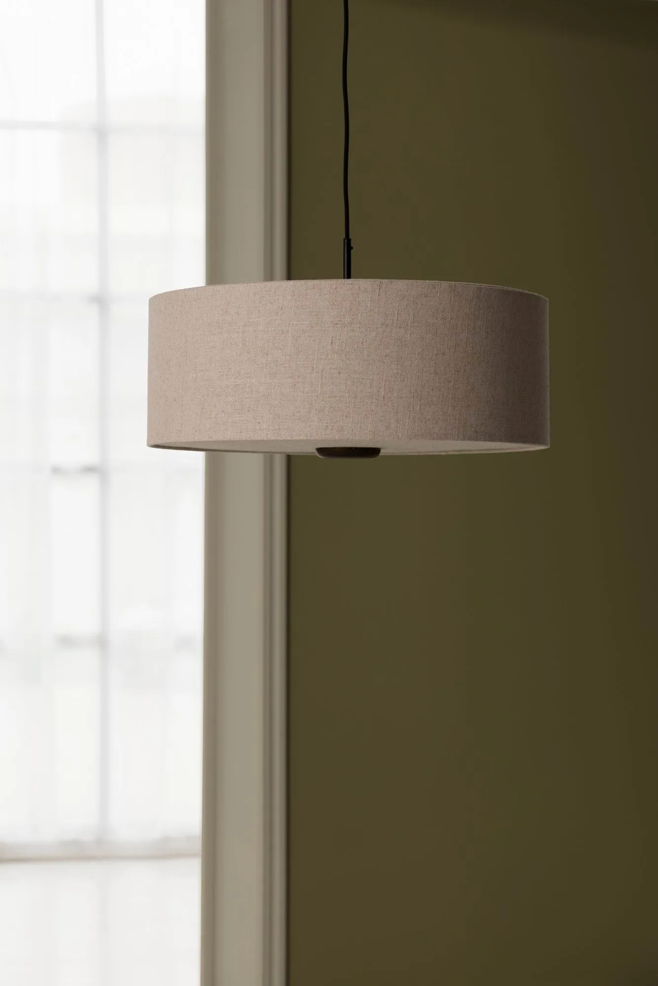 Bosco riippuvalaisin, Beige, ruskeaksi petsattu tammi, Ø55 cm Globen Lighting