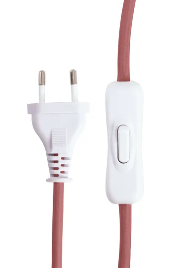 Castello 24 pöytävalaisin - Himmeän roosanvärinen marmori, valkoinen varjostin - Globen Lighting