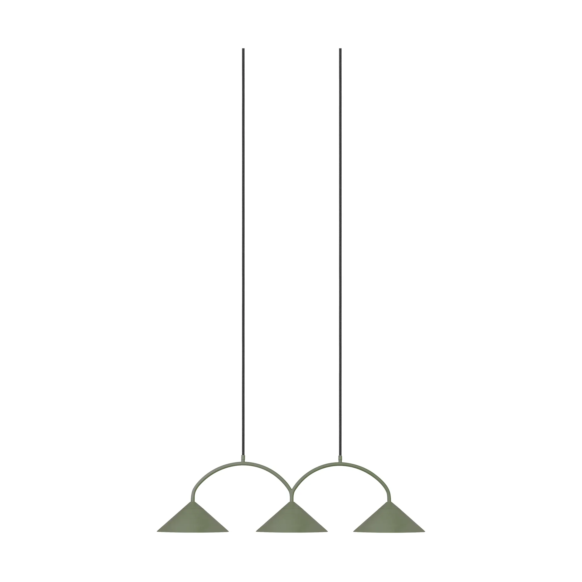 Curve riippuvalaisin 3, Vihreä Globen Lighting