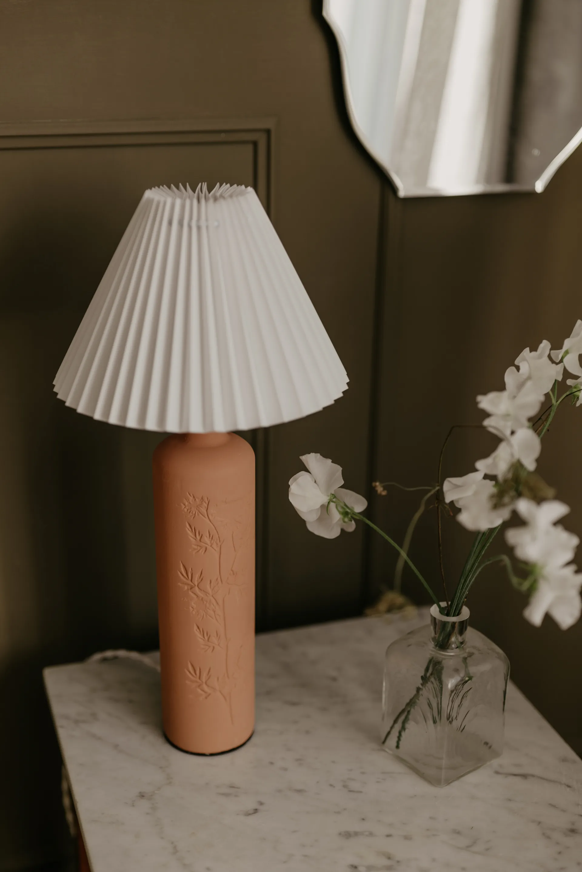 Flora pöytävalaisin 46 cm, Terrakotta Globen Lighting