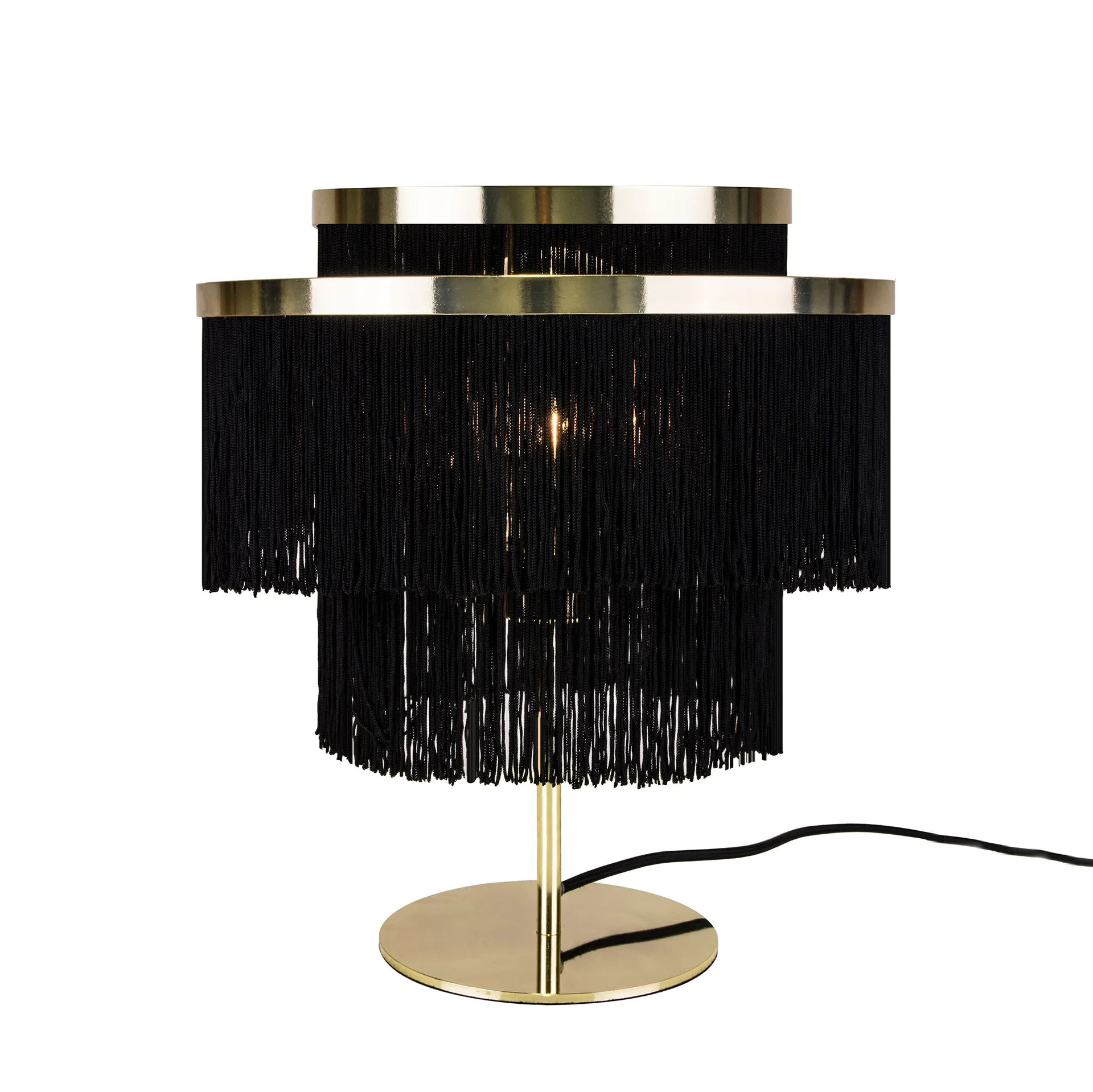 Frans pöytävalaisin, musta, messinki Globen Lighting