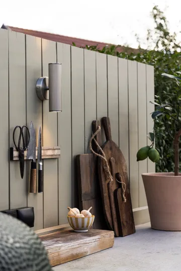 Hubble up/down seinälamppu julkisivuvalaistus - Harjattu teräs - Globen Lighting