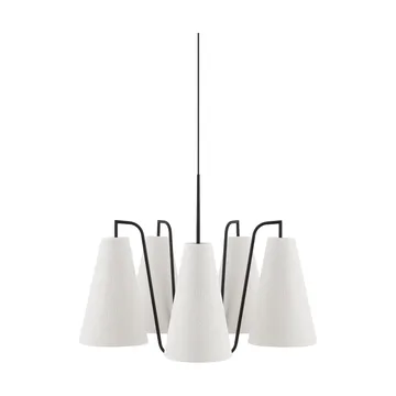 Lou riippuvalaisin - 5, valkoinen bouclé-musta, 67x67 cm - Globen Lighting