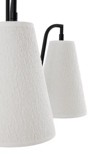 Lou riippuvalaisin - 5, valkoinen bouclé-musta, 67x67 cm - Globen Lighting