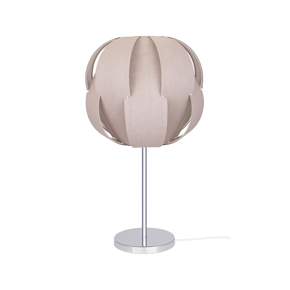 Pavot 25 -pöytävalaisin, Beige, kromirunko Globen Lighting