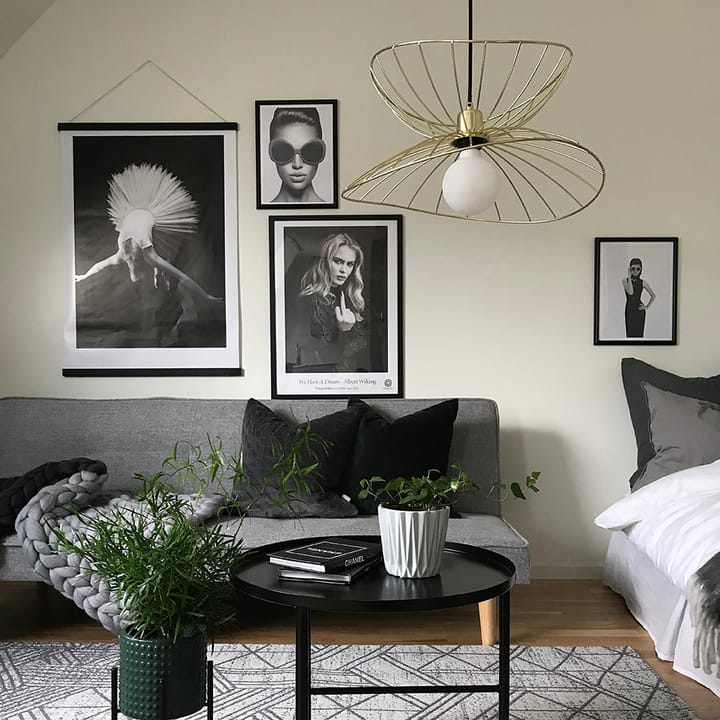 Ray kattovalaisin Ø 45 cm, harjattu messinki Globen Lighting