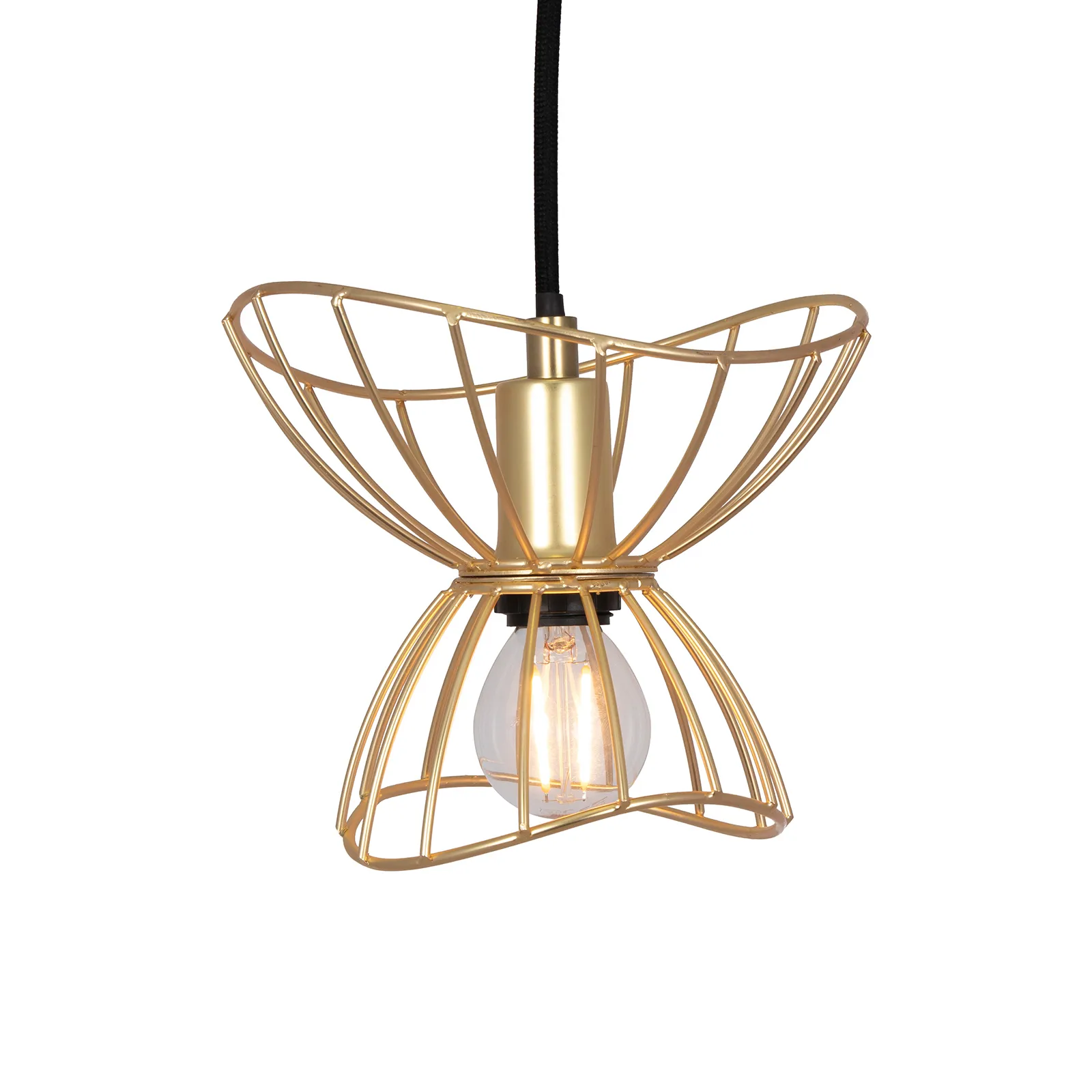 Ray riippuvalaisin mini Ø16 cm, Harjattu messinki Globen Lighting