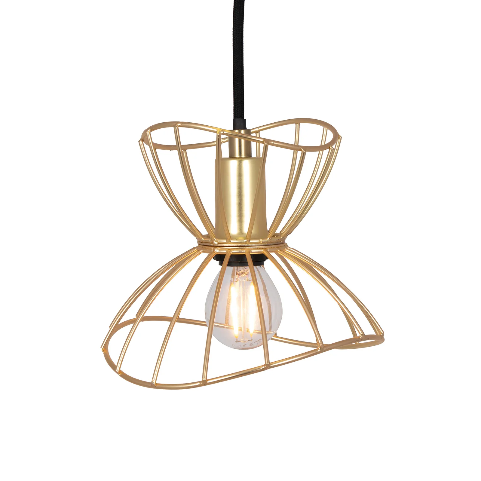 Ray riippuvalaisin mini Ø16 cm, Harjattu messinki Globen Lighting