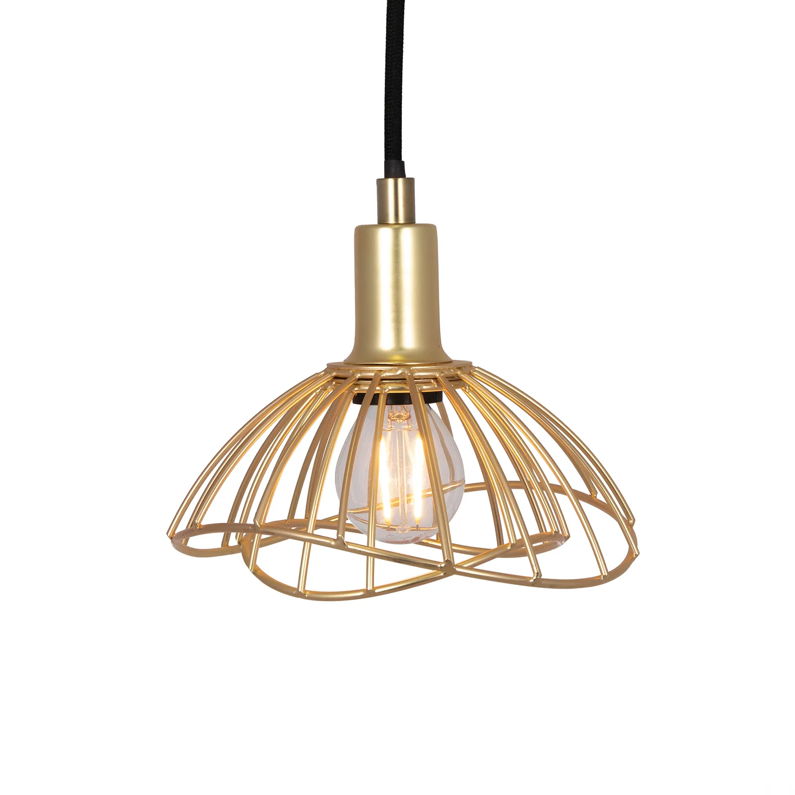 Ray riippuvalaisin mini Ø16 cm, Harjattu messinki Globen Lighting