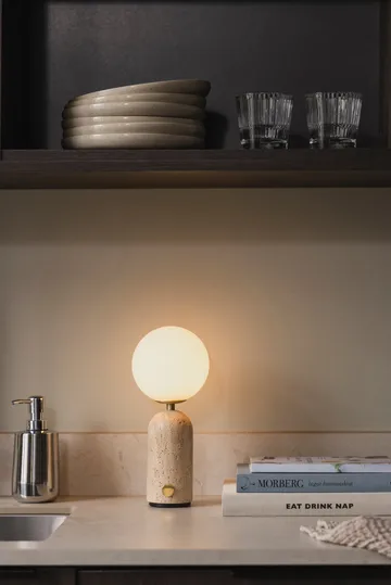 Torrano kannettava pöytälamppu - Beige travertine, 27,5 cm - Globen Lighting