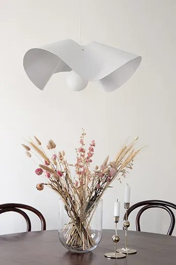 Volang riippuvalaisin Ø50 cm, Valkoinen Globen Lighting