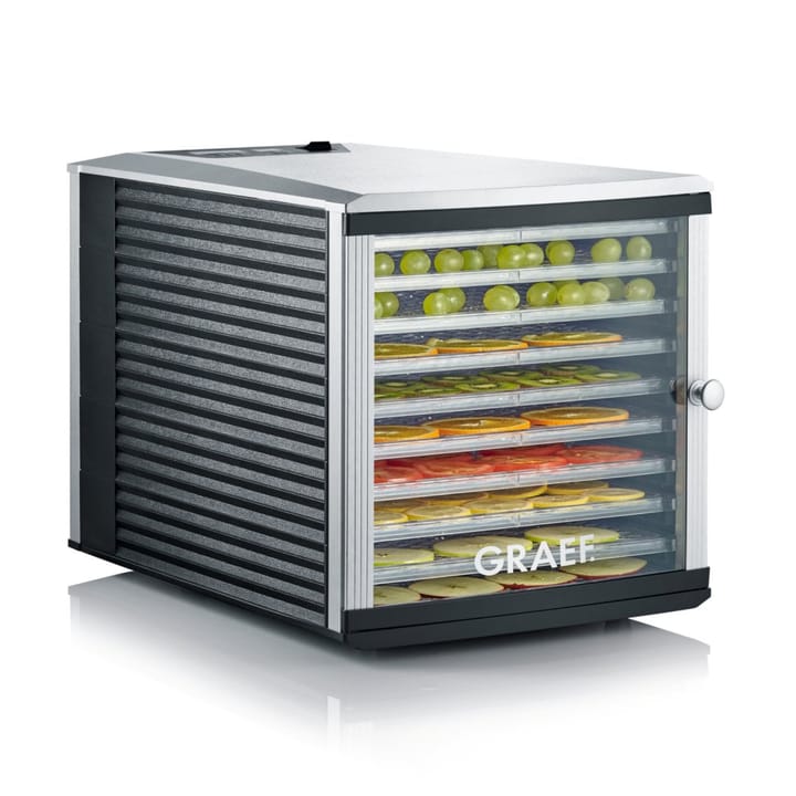 Graef DA510 Dehydrator sienikuivain 10 tarjotinta, Musta-harmaa Graef