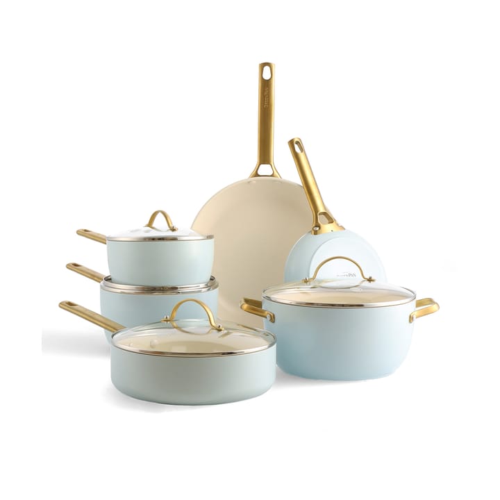 Padova kattila- ja paistinpannusetti 10 osaa, Light blue GreenPan
