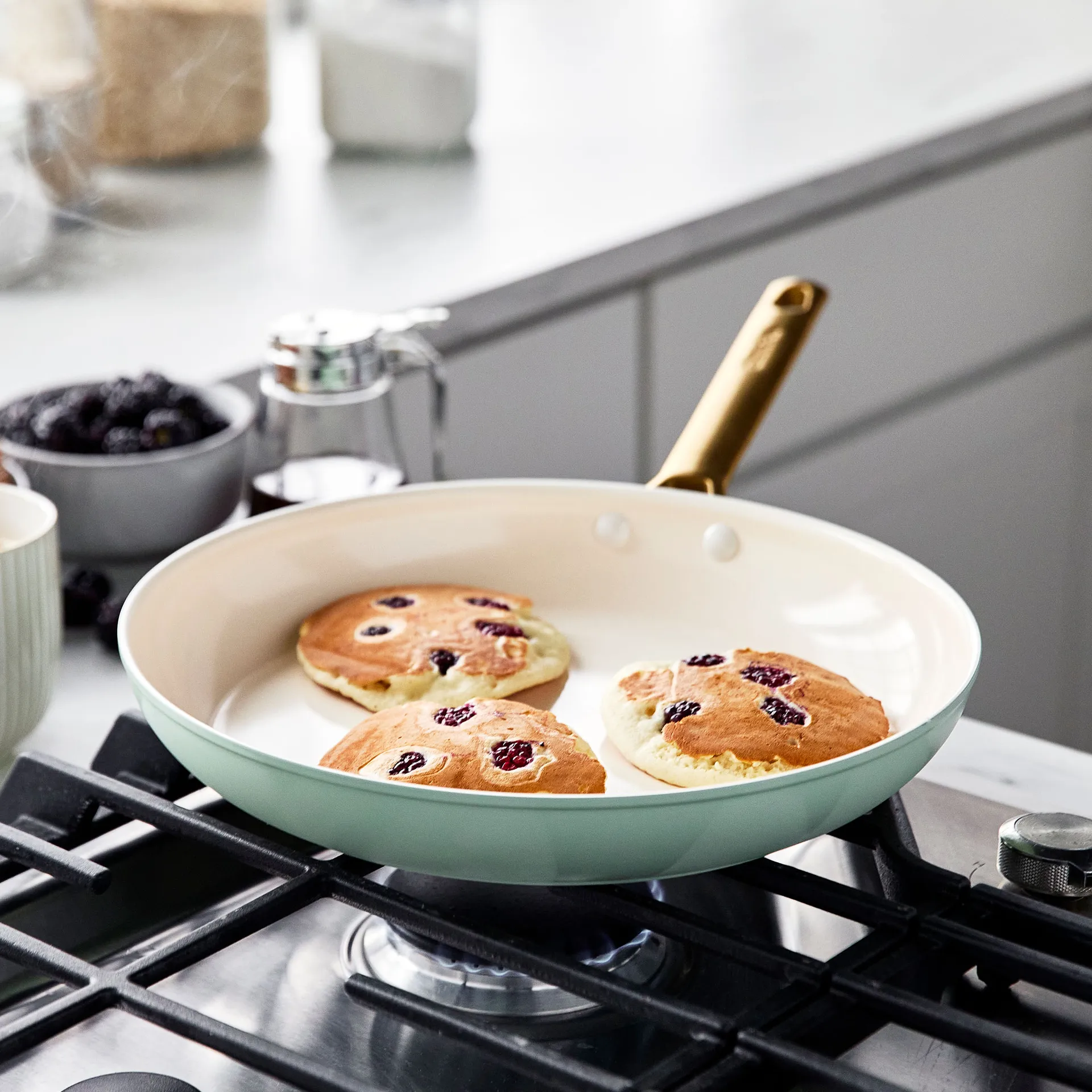 Padova paistinpannusetti 20 + 26 cm, Mint green GreenPan