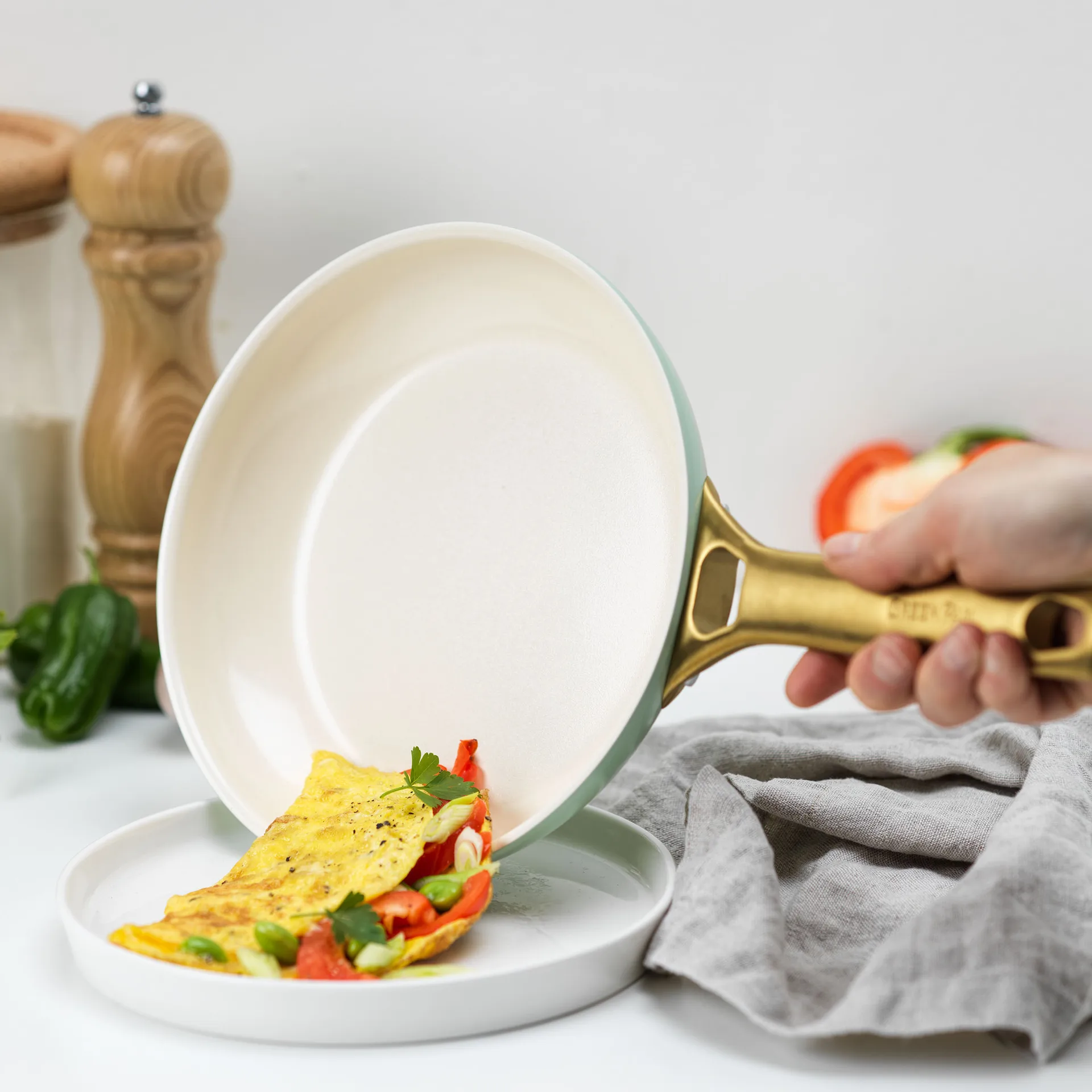 Padova paistinpannusetti 20 + 26 cm, Mint green GreenPan