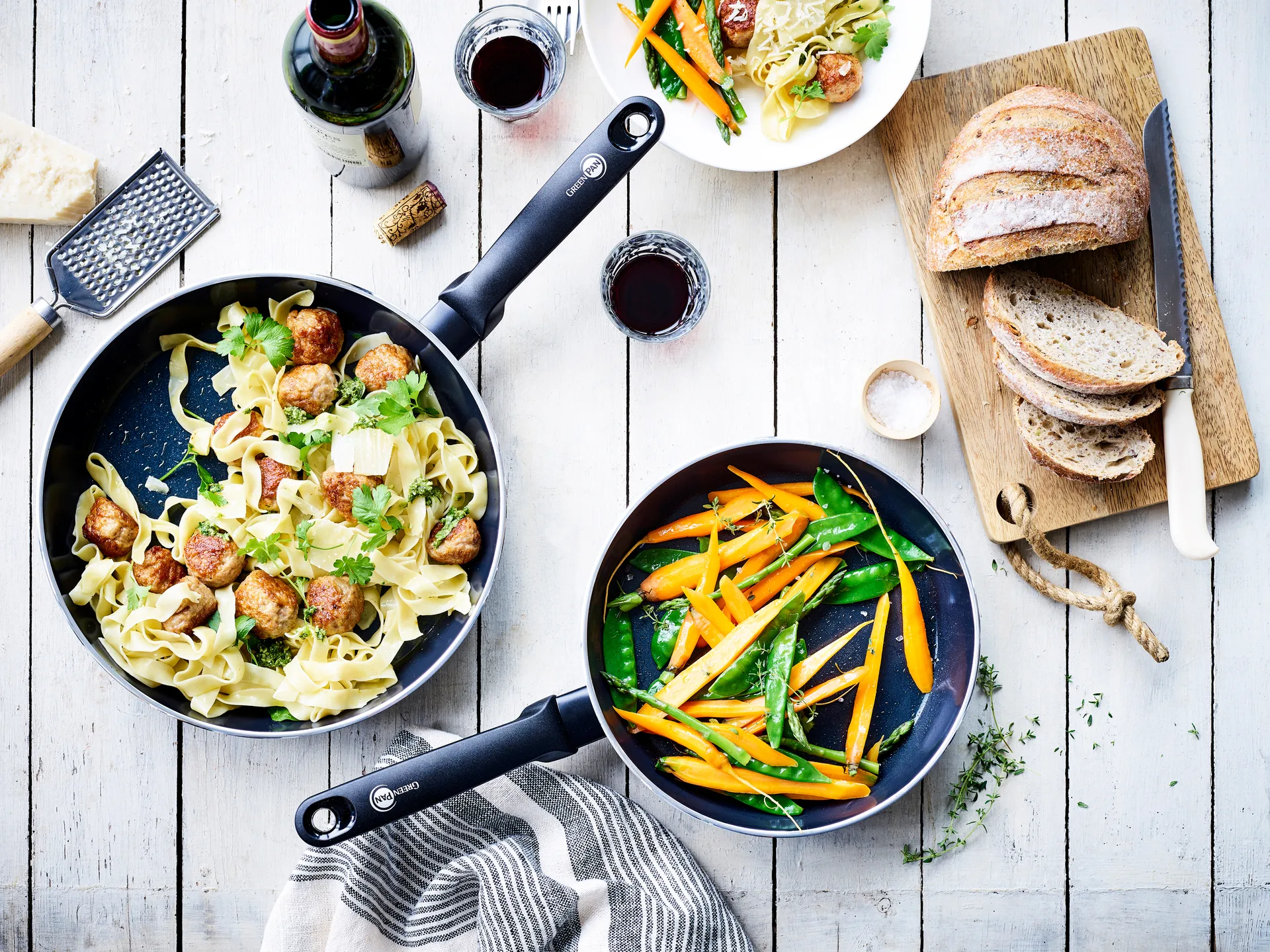 Torino paistinpannusetti, 24 + 28 cm GreenPan