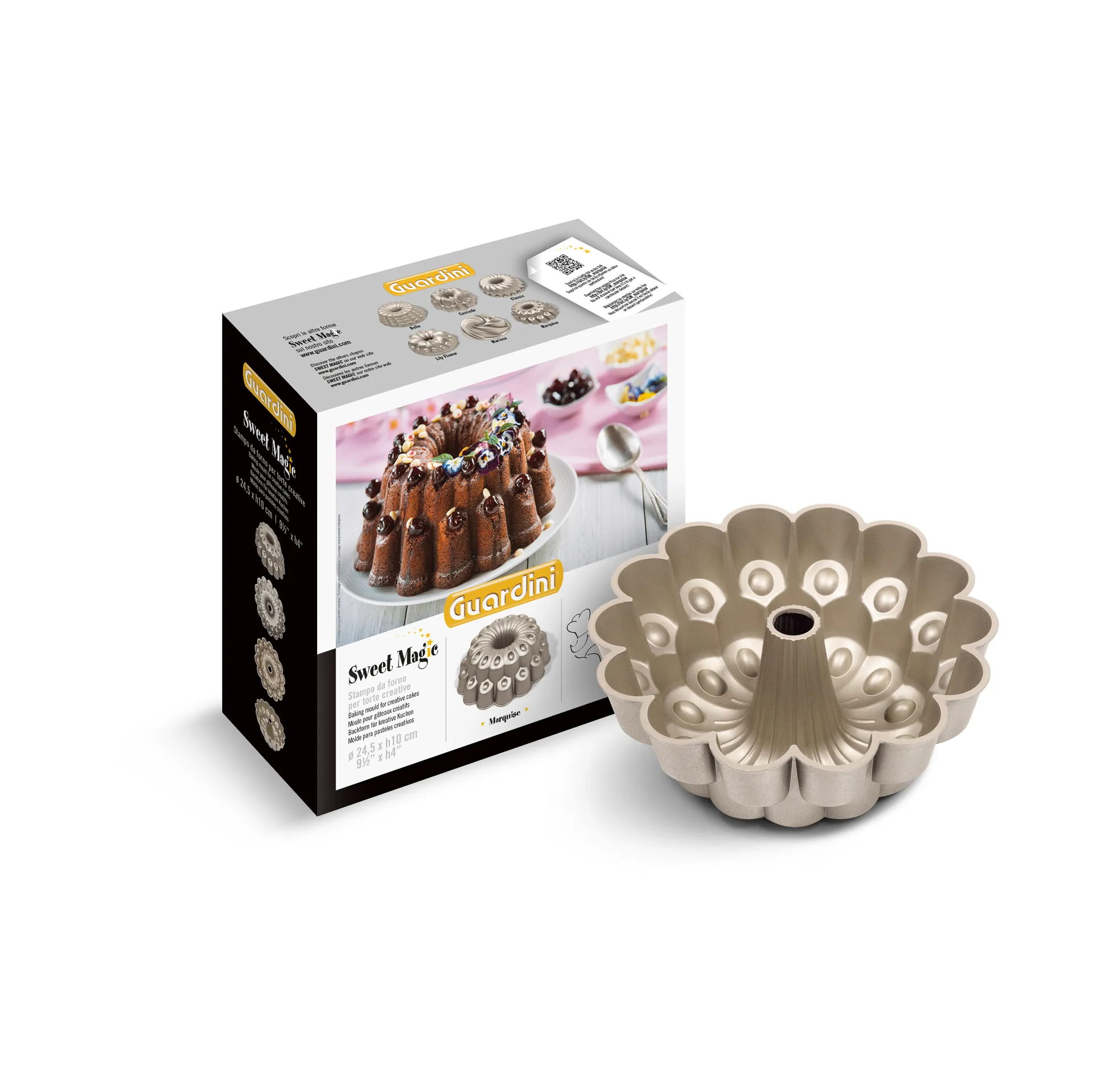 Sweet Magic leivontavuoka, Valettu alumiini, Marquise, 224 cl Guardini
