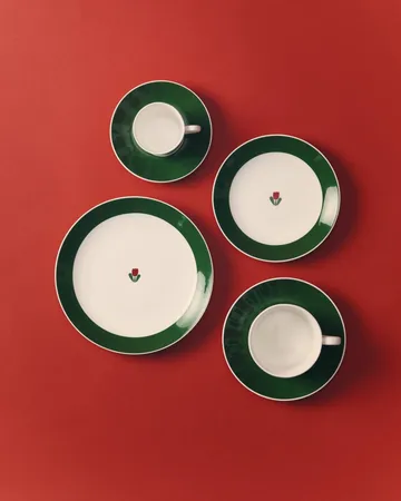 JULIANA lautanen - Punainen, ilman reunusta, Ø18 cm - Gustafsbergs Porslinsfabrik