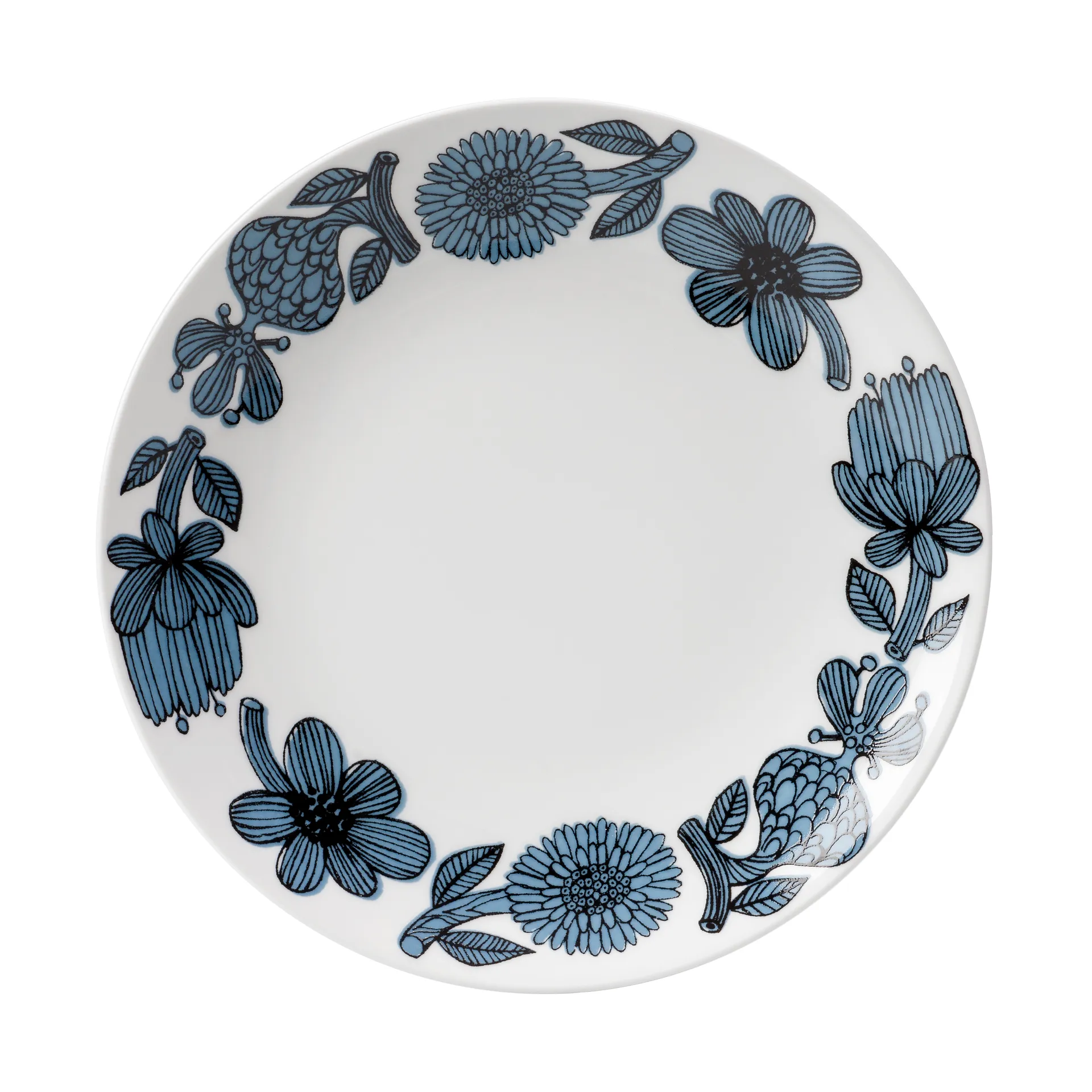 Blå Aster lautanen, Ø 22 cm Gustavsbergs Porslinsfabrik