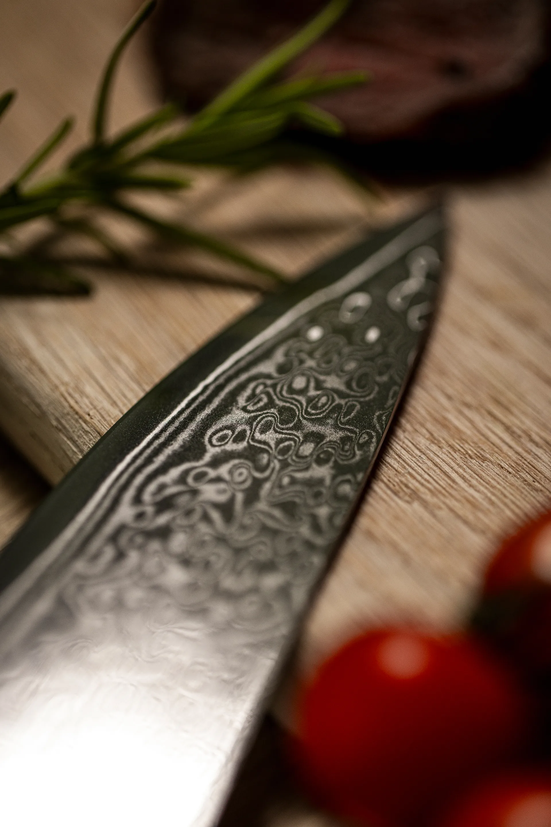 Damascus-veitsisarja 6-osaa, Ruskea-ruostumaton teräs Hâws