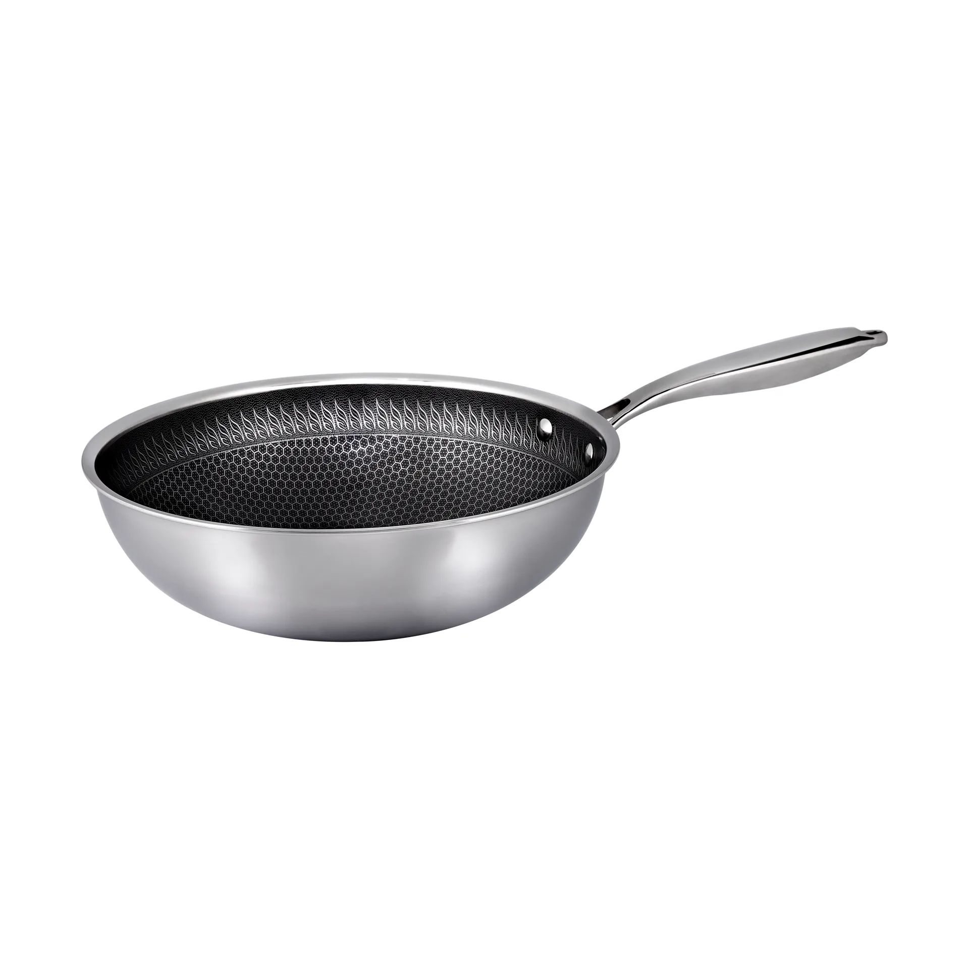 Hâws Santo hybrid pinnoitettu wok-pannu 28 cm, Ruostumaton teräs Hâws