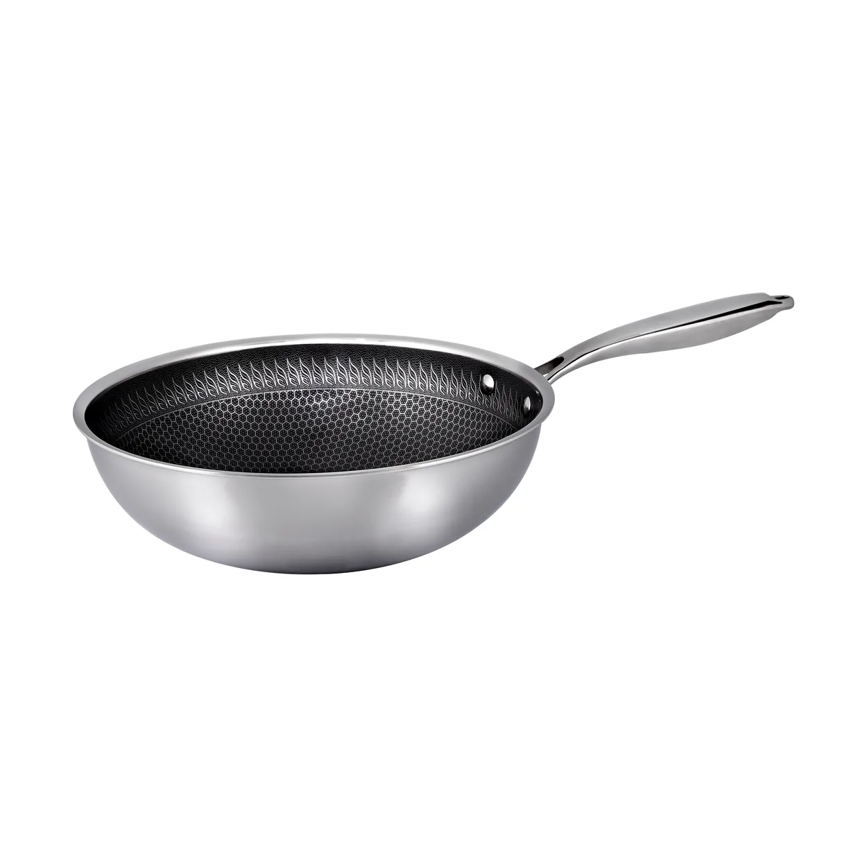 Hâws Hâws Santo hybrid pinnoitettu wok-pannu 28 cm Ruostumaton teräs