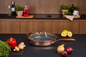 Hâws Santo traktöripannu kannella hybridipinnoite - Ruusuinen kulta - Hâws