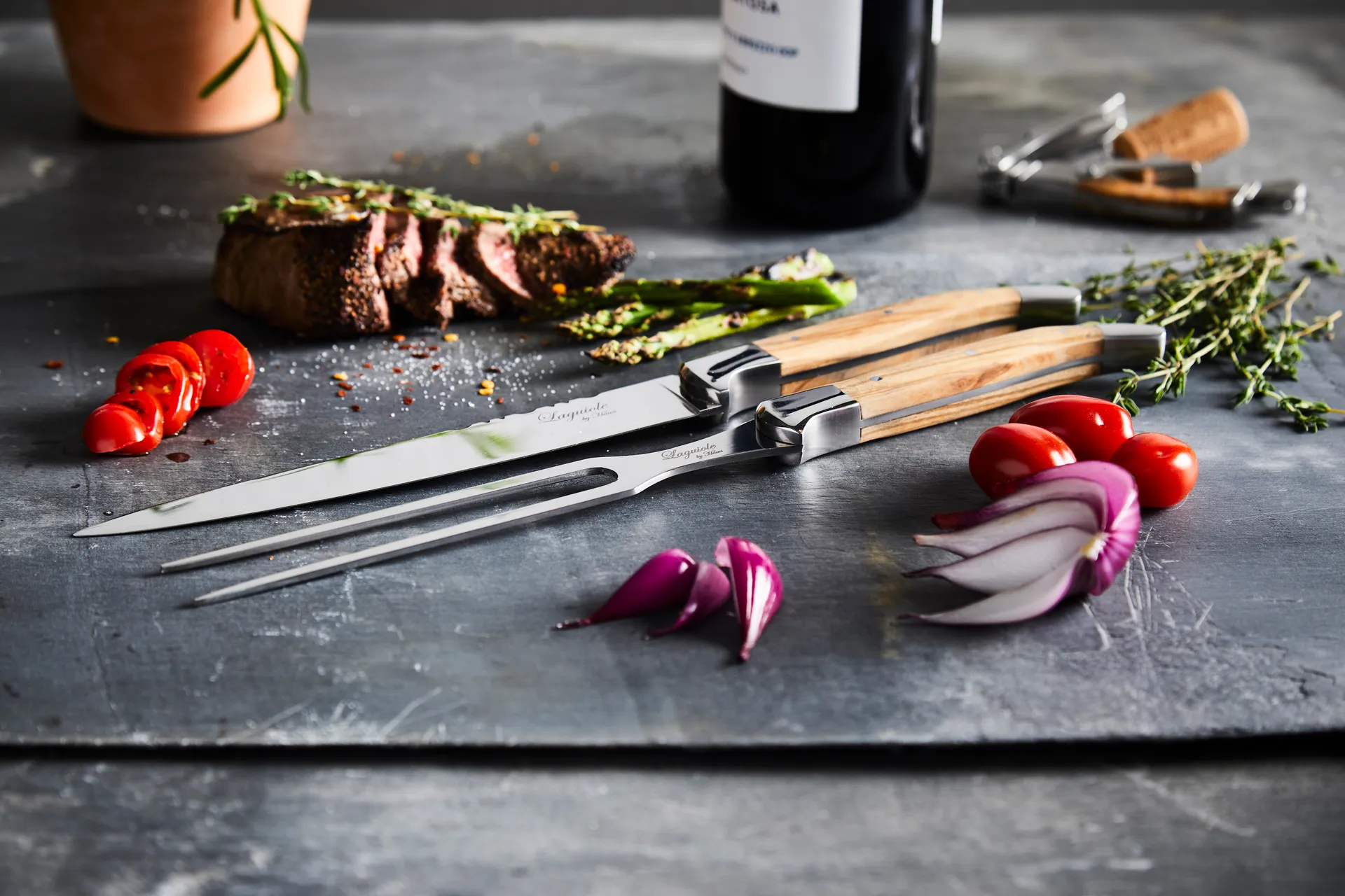 Laguiole By Hâws leikkuusarja 2-osaa, oliivi Hâws