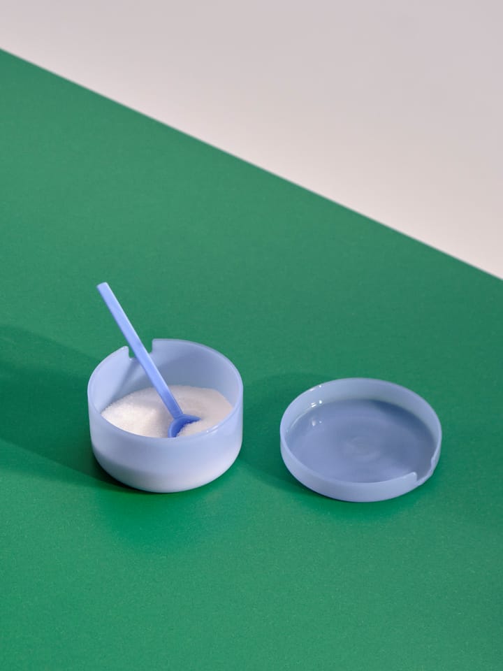 Borosilicate kulho kannella ja lusikalla, Jade light blue HAY