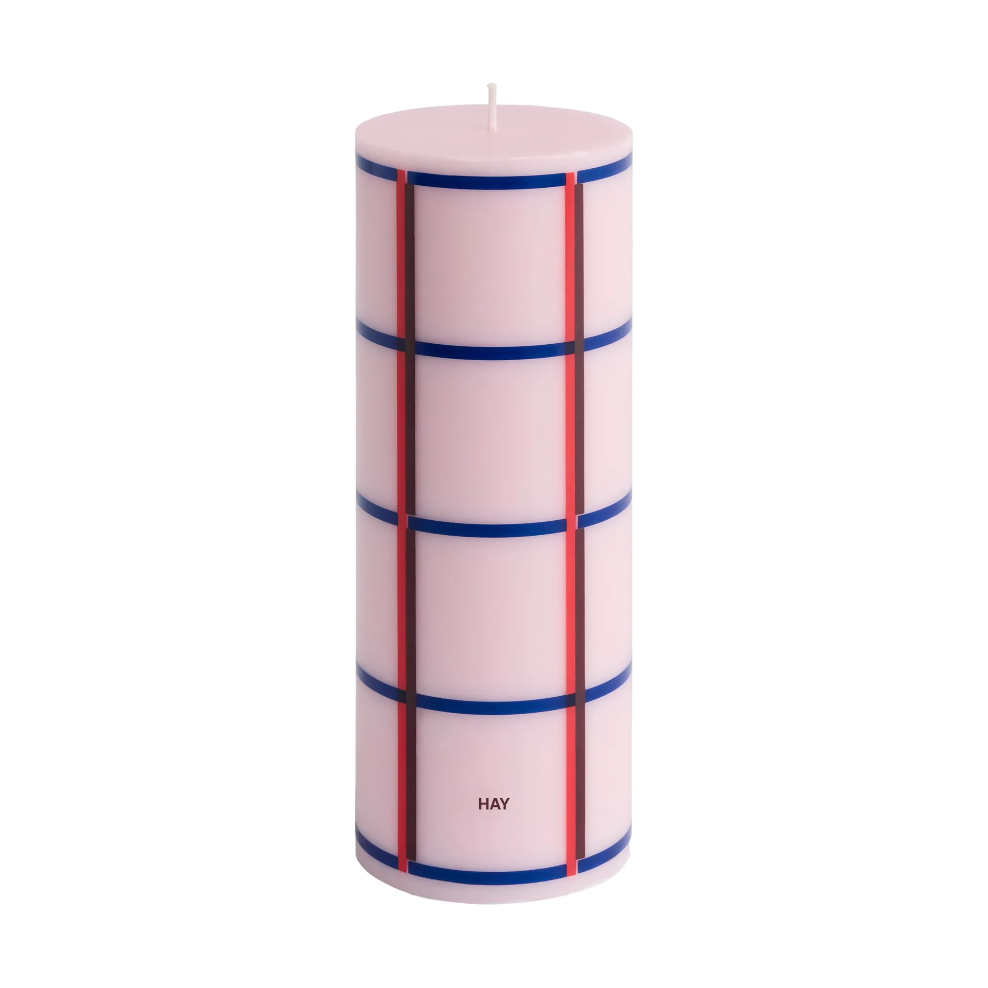 Column Candle -pöytäkynttilä medium 20 cm, Light pink-red-bordeaux-dark blue HAY