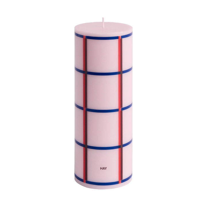 Column Candle -pöytäkynttilä medium 20 cm - Light pink-red-bordeaux-dark blue - HAY