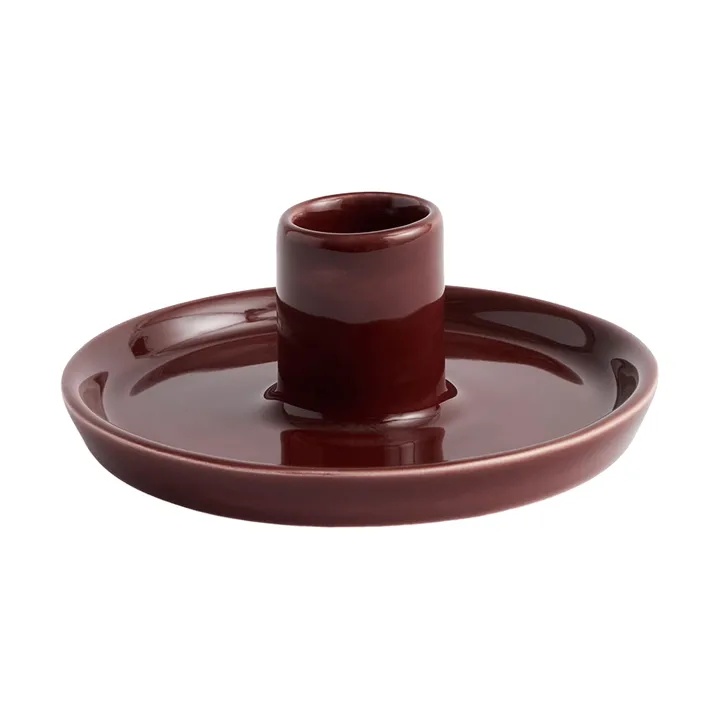 Disc kynttilänjalka - Kastanjanruskea, pieni, Ø10×4,8 cm - HAY