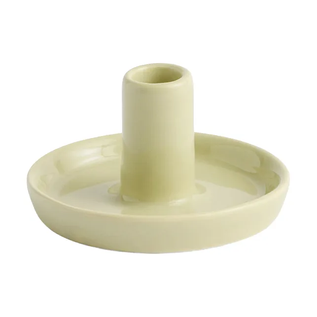 Disc kynttilänjalka, Soft pistachio, Ø7×4 cm HAY