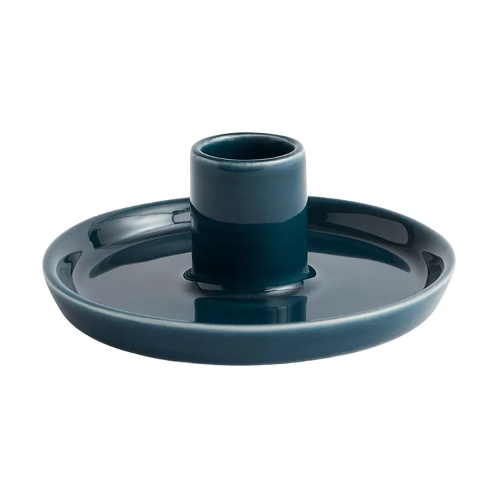 Disc kynttilänjalka - Tummanpetroli, pieni, Ø10×4,8 cm - HAY
